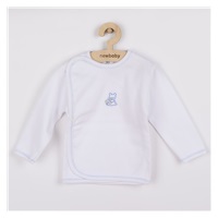 New Baby baby shirt with embroidered picture blue, size 56 (0-3m)