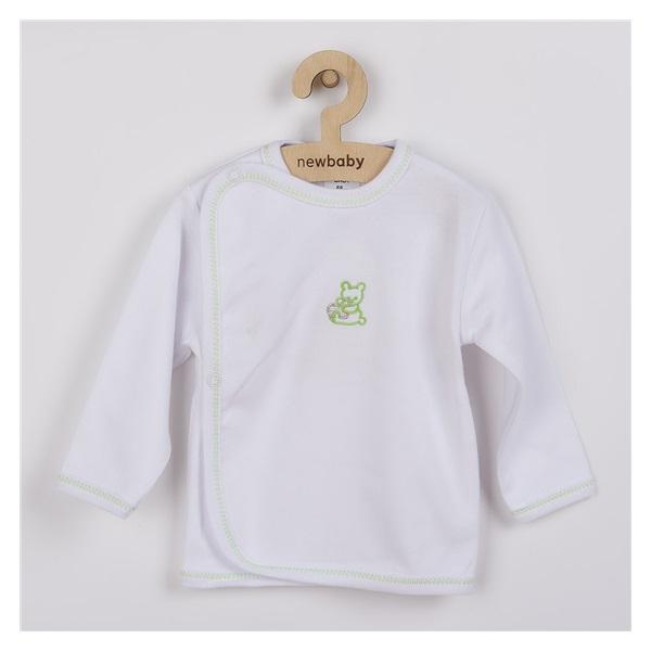 New Baby green embroidered baby shirt with embroidered picture, size 62 (3-6m)