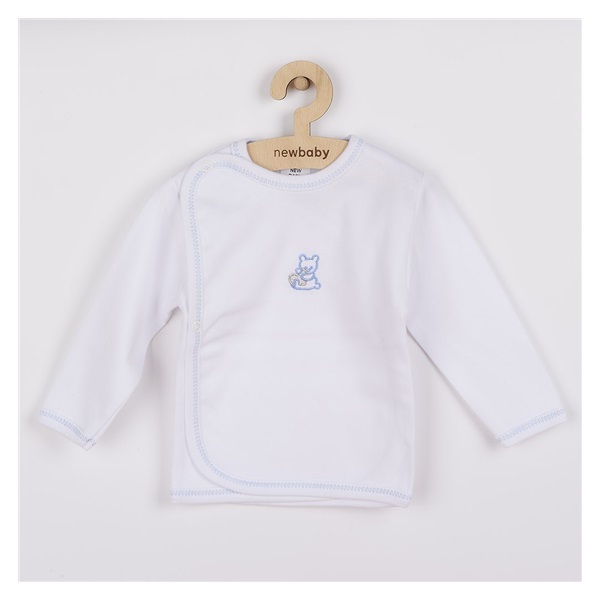 New Baby baby shirt with embroidered picture blue, size 50