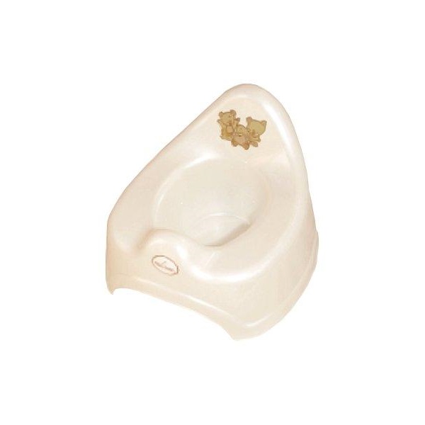 Playing baby potty teddy bear white