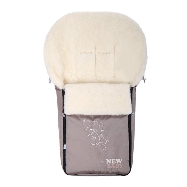 New Baby luxury fleece down jacket with sheep fleece beige