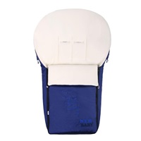 Luxury fleece New Baby footmuff dark blue