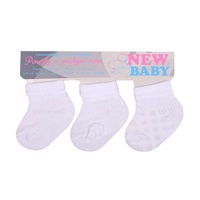 Baby striped socks New Baby white - 3pcs, size 62 (3-6m)
