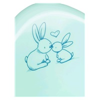 Anatomical bathtub with drain 102 cm LUX Bunny mint