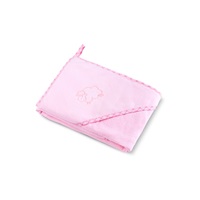 Baby towel Sensillo Sheep 80x80 cm pink