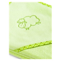 Baby towel Sensillo Sheep 80x80 cm green