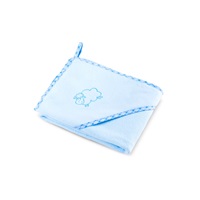 Baby towel Sensillo Sheep 80x80 cm light blue