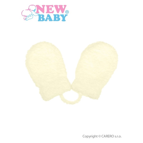 Baby winter gloves New Baby with drawstring cream, size 62 (3-6m)