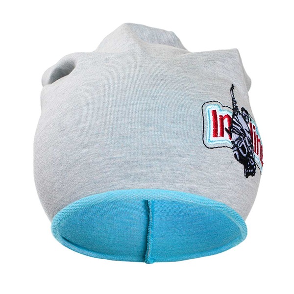 Autumn baby cap New Baby In-line grey-turquoise, size 110 (4-5y)