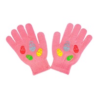 Baby winter gloves New Baby Girl raspberry, size 122 (6-7 years)