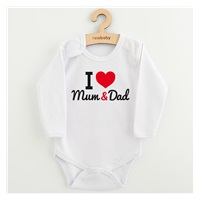 Printed body New Baby I Love Mum and Dad, size 62 (3-6m)