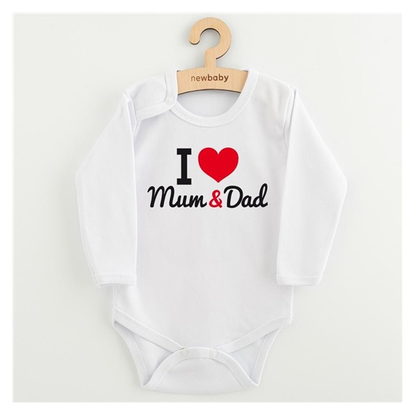 Printed body New Baby I Love Mum and Dad, size 86 (12-18m)