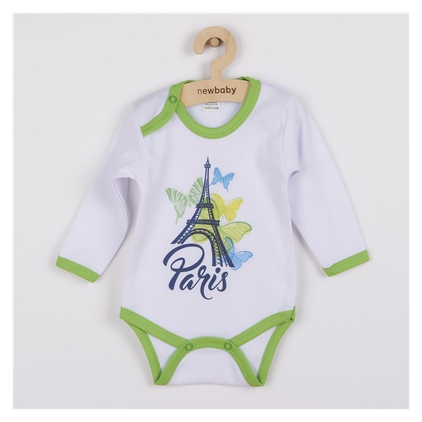 New Baby Towns Green Long Sleeve Baby Bodysuit, size 56 (0-3m)