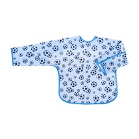 Baby bib with sleeves Akuku blue with balls