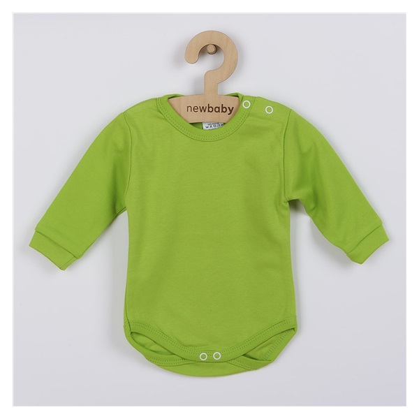 Kojenecké body s dlouhým rukávem New Baby světle zelené