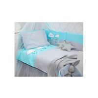 5-piece bed linen Belisima Obláčky 100/135 turquoise