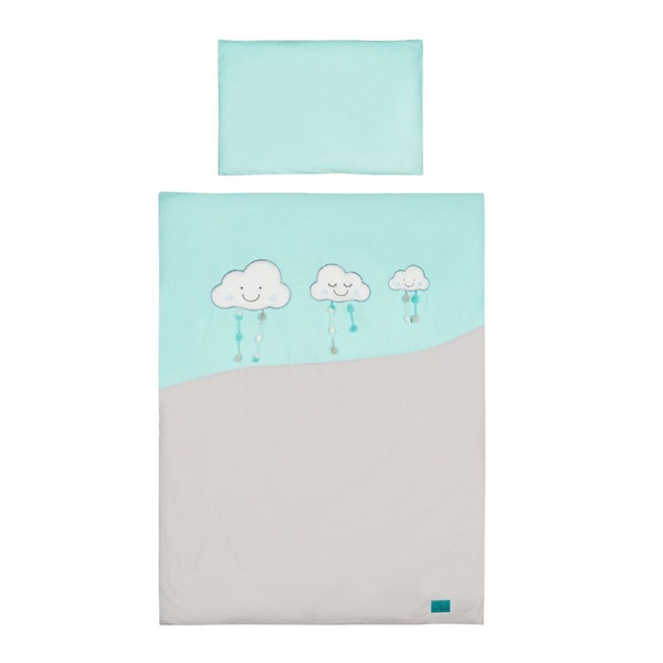 6-piece bed linen Belisima Obláčky 100/135 turquoise