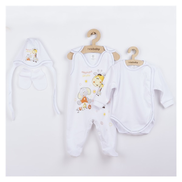 4-piece set Giraffe and Elephant, size 56 (0-3m)