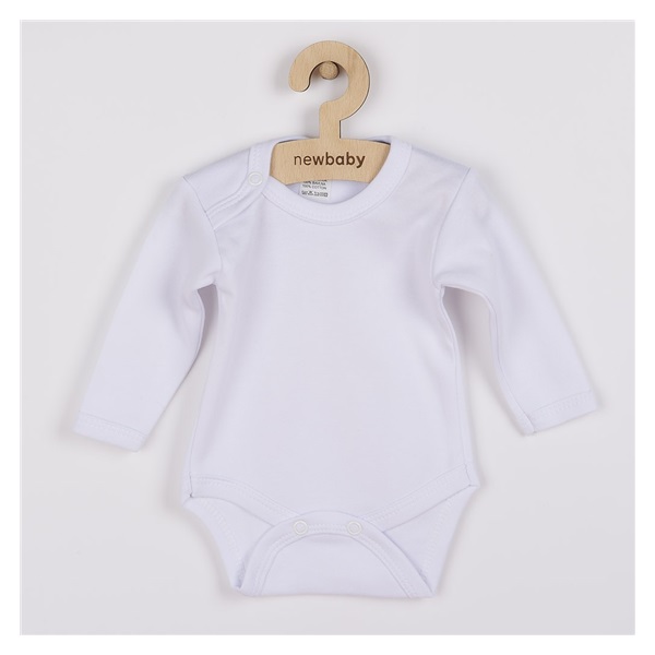 Long sleeve body New Baby - white, size 98 (2-3y)