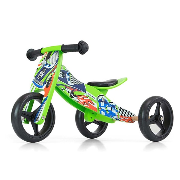 Milly Mally JAKE green multifunctional bike 2in1
