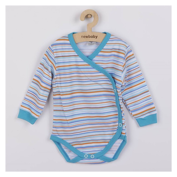 New Baby Puppik 2 turquoise full sleeve baby bodysuit, size 68 (4-6m)