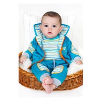 New Baby Puppik 2 turquoise baby bodysuit with long sleeves, size 74 (6-9m)