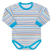 New Baby Puppik 2 turquoise baby bodysuit with long sleeves, size 80 (9-12m)