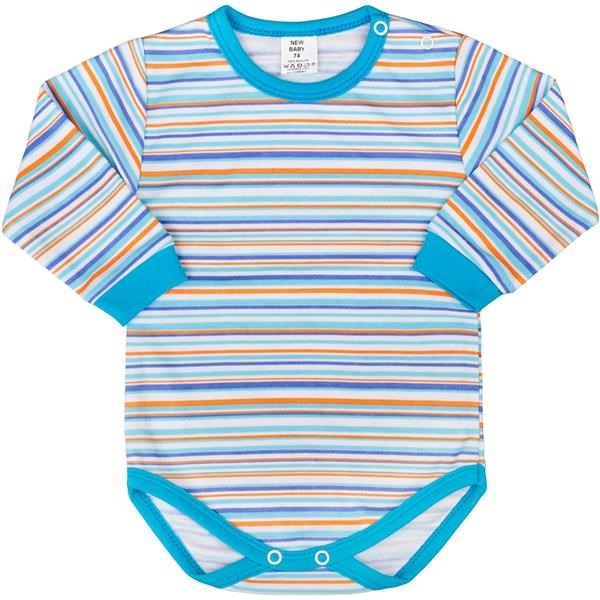New Baby Puppik 2 turquoise baby bodysuit with long sleeves, size 86 (12-18m)