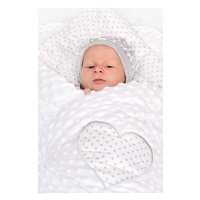 Luxury New Baby Minky Wrap White 73x73 cm