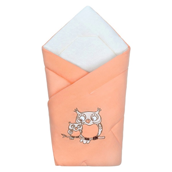 Wrap New Baby Owls coral