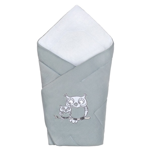 Wrap New Baby Owls grey