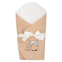 Wrap with bow and reinforcement New Baby Owls brown