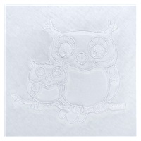 Wrap with bow and reinforcement New Baby Owls white