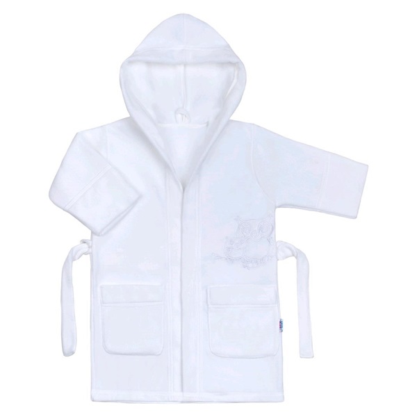 Baby Bathrobe New Baby Owls white, size 86 (12-18m)