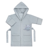 Baby Bathrobe New Baby Owls grey, size 86 (12-18m)