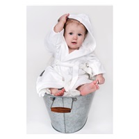 Baby Bathrobe New Baby Owls white, size 98 (2-3y)