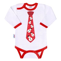 Body s potiskem New Baby s kravatou
