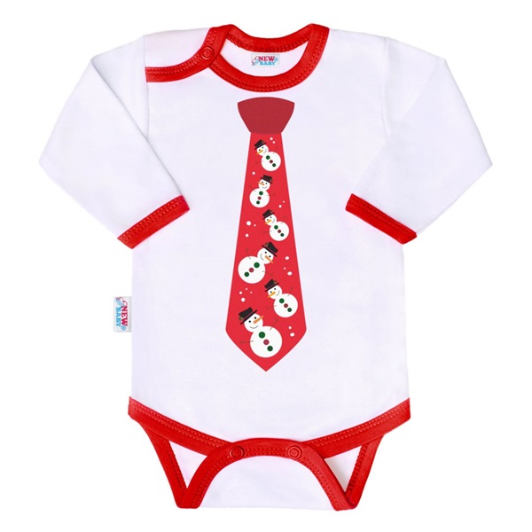 Body s potiskem New Baby s kravatou