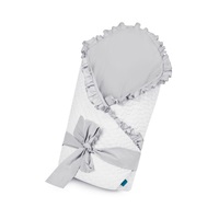 Wrap with bow Belisima Rabbit white-grey