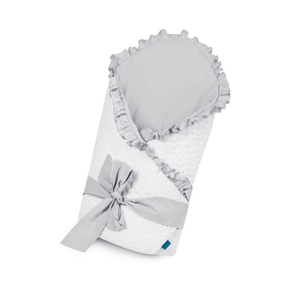 Wrap with bow Belisima Rabbit white-grey