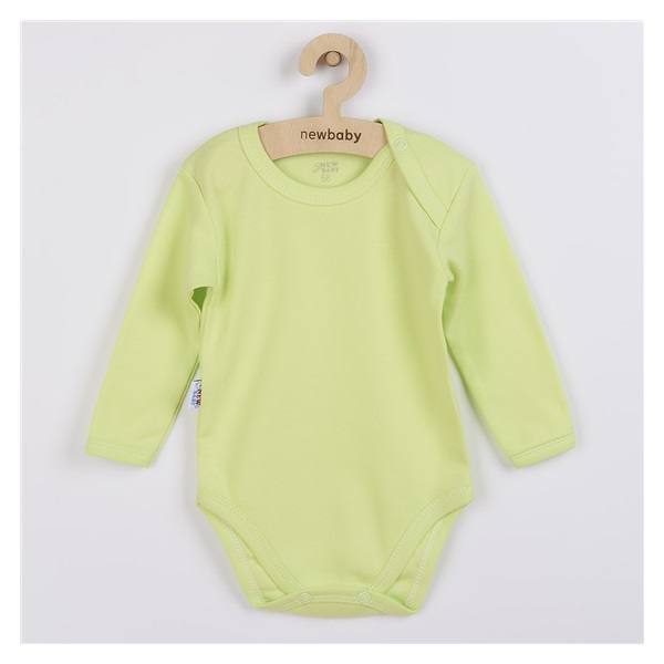 New Baby Pastel Green Baby Bodysuit with Long Sleeves, size 56 (0-3m)