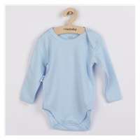 Baby body with long sleeves New Baby Pastel blue, size 68 (4-6m)