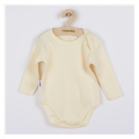 New Baby Pastel Beige Baby Bodysuit with Long Sleeves, size 68 (4-6m)