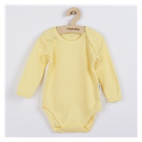 New Baby Pastel Yellow Long Sleeve Baby Bodysuit, size 74 (6-9m)