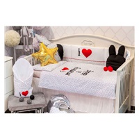 5-part bed linen Belisima I love 100/135 white