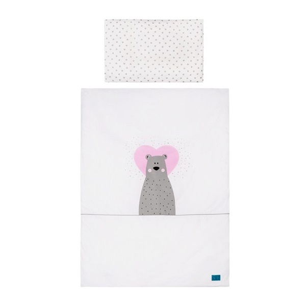 5-part bed linen Belisima Bear in love 90/120 pink