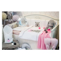 5-part bed linen Belisima Bear in love 90/120 pink