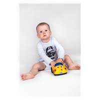 Printed body New Baby Moto baby grey, size 62 (3-6m)