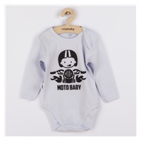 Printed body New Baby Moto baby grey, size 68 (4-6m)