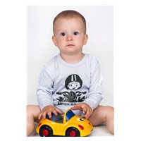 Printed body New Baby Moto baby grey, size 68 (4-6m)
